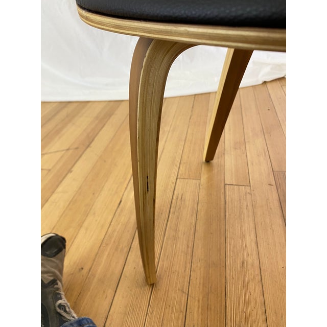 Brown 1960s Nuevo Satine Dining Chairs With Black Leather Seats - Set of 4 For Sale - Image 8 of 9