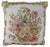 Floral pattern handmade silk Aubusson cushion. 20"x 20"