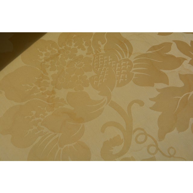 Sherill Yellow Damask Couch W/ Corded Fringed Skirt & Tasseled Throw Pillows For Sale - Image 14 of 18