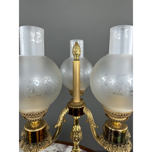 20th Century Three-Light Bronze Candelabra, Set of 2 For Sale - Image 5 of 11