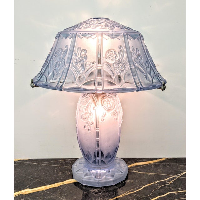 French Art Deco Table Lamp Signed Lorrain Nancy France For Sale In New York - Image 6 of 11
