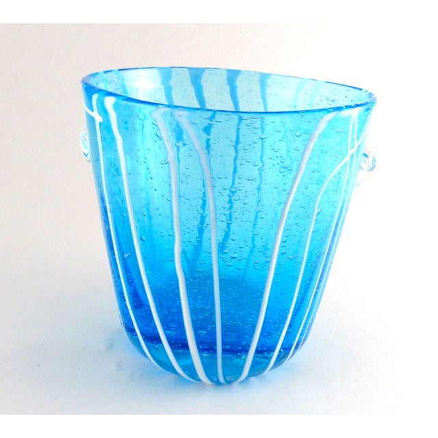 Vintage Venini for DiSARONNO Blue Glass Ice Bucket Chairish