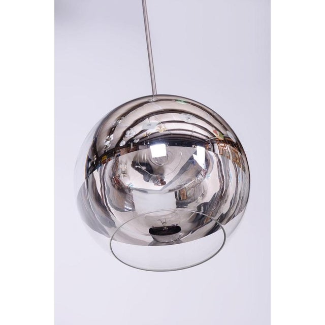 Mid-Century Chandelier in Chromed Steel and Opaline Glass, Germany, 1970s For Sale - Image 8 of 12