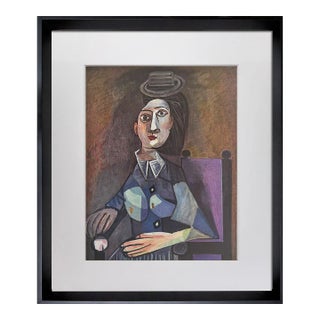Pablo Picasso "Portrait" Limited Edition Lithograph, 1942/1950, Custom Framed Modernist Print For Sale