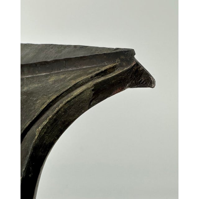 Bronze 18th Century Bronze Vessel Gu-Form, Qing Dynasty For Sale - Image 8 of 11