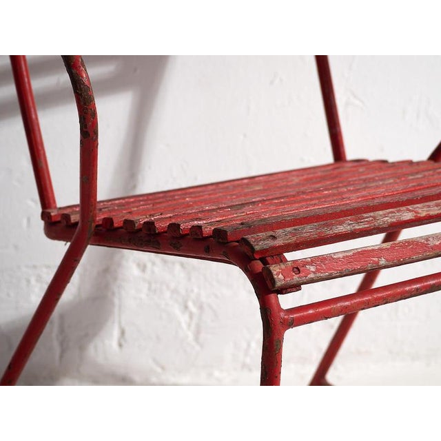 Red Garden Chairs, 1920s, Set of 4 For Sale - Image 17 of 18