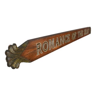 Nautical Quarterboard Ship Sign For Sale
