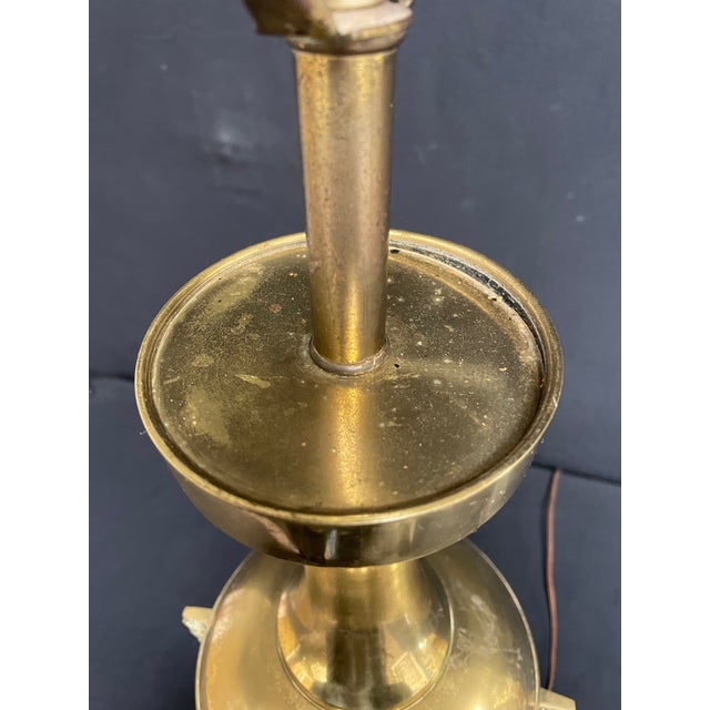 Mid 20th Century Asian Brass Lamp For Sale - Image 9 of 11