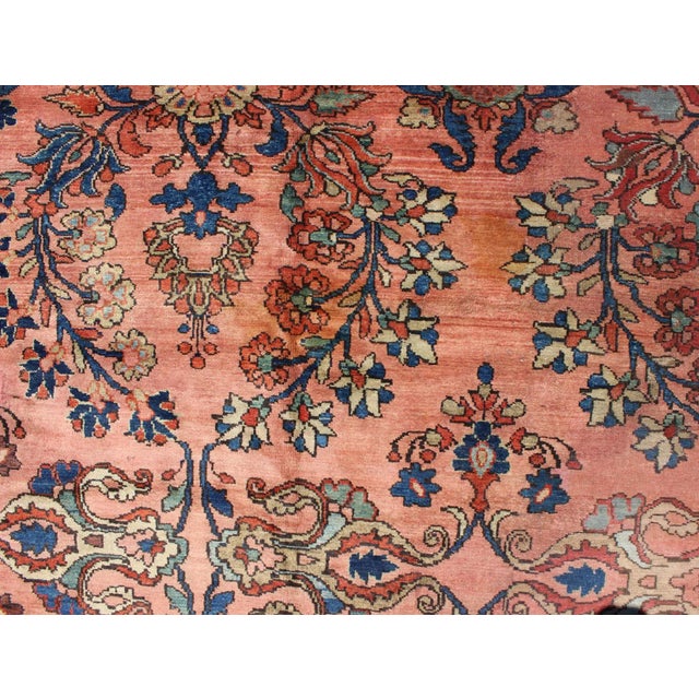Keivan Woven Arts, Large Antique Persian Lilihan Rug in Salmon, Blue, Green, Yellow & Rust Colors 11'1 X 17'2 For Sale In Atlanta - Image 6 of 12