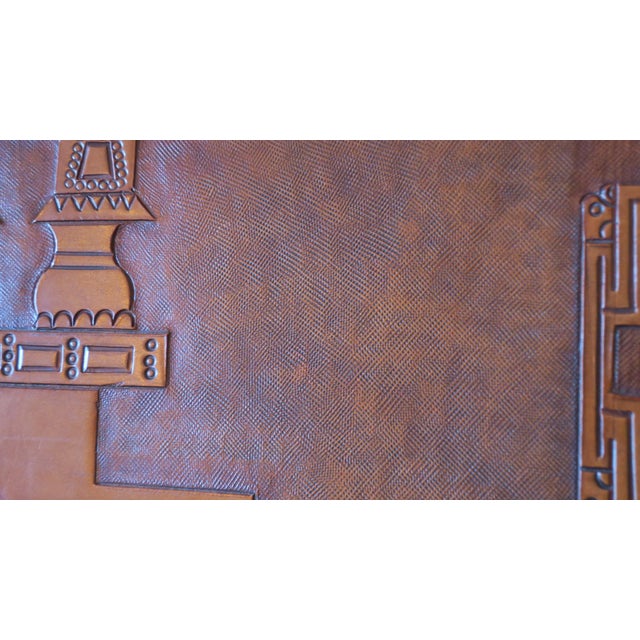 Tihuanaco Teak and Tooled Leather Folding Chair by Angel I. Pazmino for Muebles de Estilo, Ecuador, 1970s For Sale - Image 11 of 18