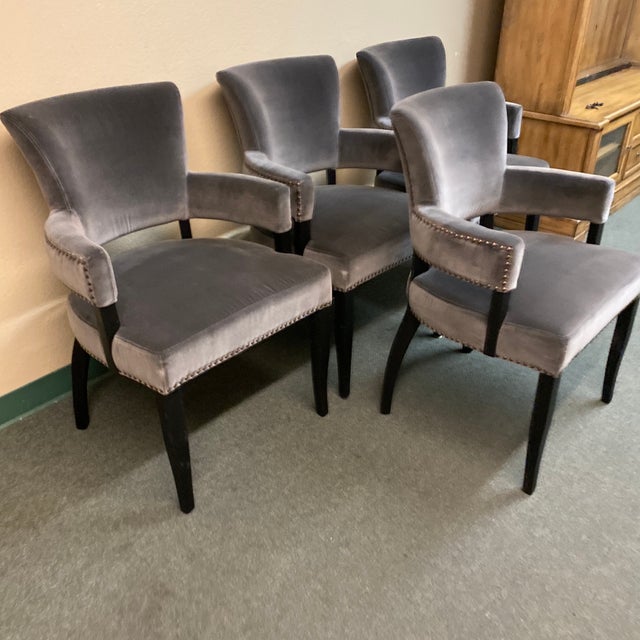 Arhaus Fallyn Arm Chairs Set of Four Chairish