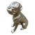 Vintage Silver-Tone Metal Boxer Dog For Sale