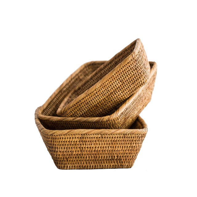 Coastal Artifacts Rattan 3 Piece Basket Set - Set of 3 For Sale - Image 3 of 3