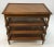 Stylish transitional Pearson Co. oak finished four tier side table, pull out shelf, showroom floor sample, original retail...