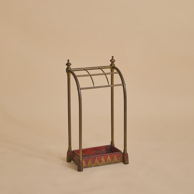 Brown 19th Century English Brass Umbrella Stand For Sale - Image 8 of 12