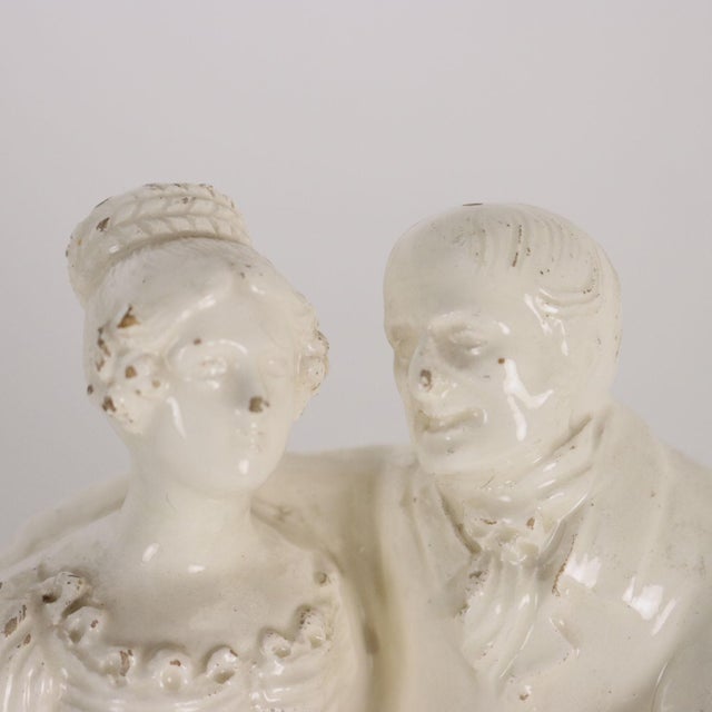 Antique Gallant Couple Sculpture For Sale - Image 3 of 9