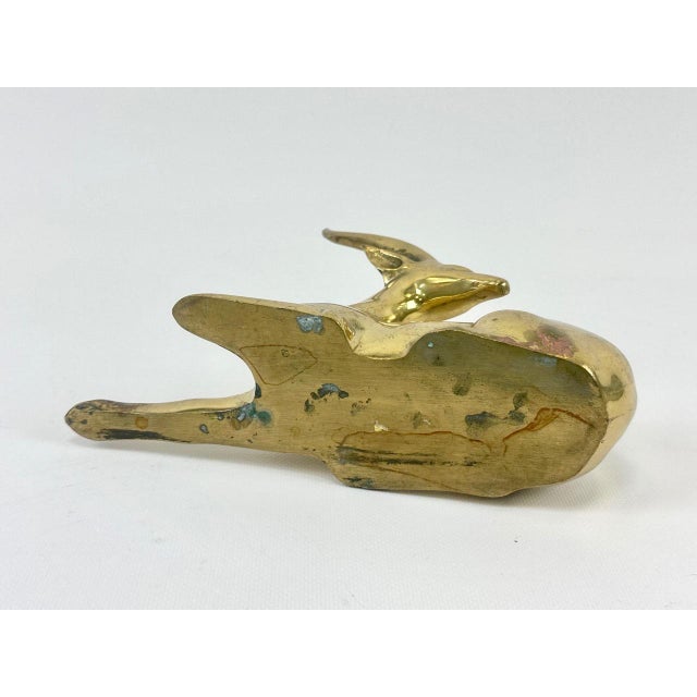 Metal Vintage Brass Gazelle Figurine, 1970s For Sale - Image 7 of 13