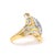 Contemporary 14K Yellow Gold 1-1/3 Cttw Round and Baguette Diamond Bypass Cocktail Ring, Size 7 For Sale - Image 3 of 6
