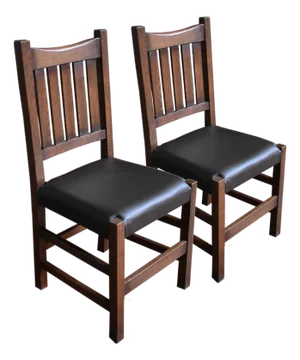 Set of 2 - Mission Spindle Dining Side Chair #240- Walnut