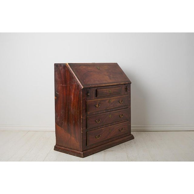 Folk Art Secretaire in Mahogany For Sale - Image 6 of 16