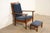 Stickley Brothers Stickley Brothers Antique Arts & Crafts Carved Oak Barley Twist Lounge Chair With Ottoman, Circa 1920s For Sale - Image 4 of 17