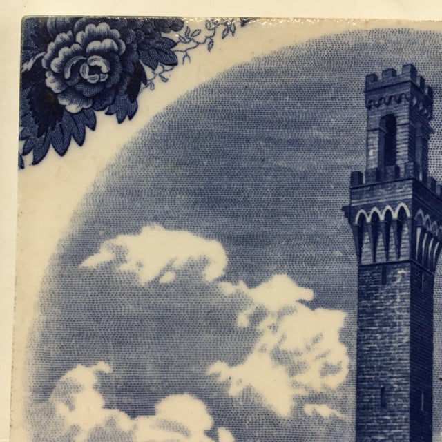 Victorian Wedgwood Delft Tile: The Pilgrim Memorial - 1899 For Sale - Image 3 of 10