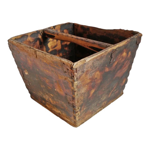 Vintage Chinese Wood Rice Bucket For Sale