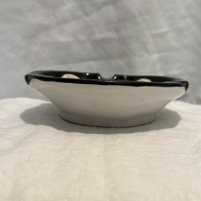 Ceramic Stunning Vintage Mid-Century Italian Tiger Face Pottery Ashtray Catchall - Collectible Ceramic Dish For Sale - Image 7 of 11