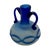 1970s Phoenician-Style Blue Satin Glass Amphora Vase For Sale - Image 5 of 10