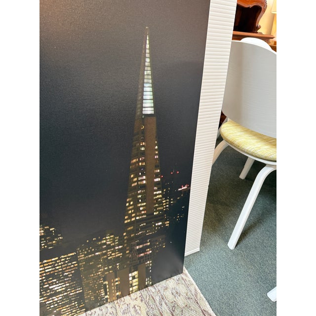 2010s San Francisco Transamerica + Bay Bridge Stretch Canvas Photograph For Sale - Image 5 of 12