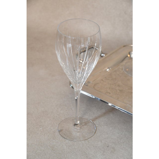 Early 21st Century Set of 6 Christofle Iriana Crystal Glasses For Sale - Image 5 of 6