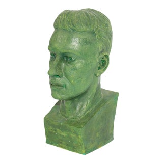 Plaster Bust Sculpture by Lillian Harrington For Sale