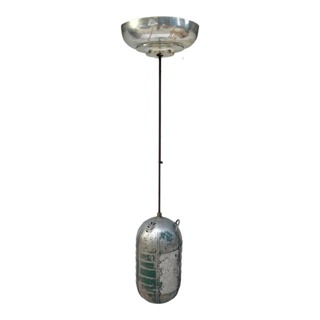 Late 20th Century Industrial Floor Lamp From Salvaged Ww II Oxygen Tank For Sale