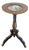 19th Century Napoleon III Pedestal Table with Marquetry and Painted Earthenware Basin, France For Sale