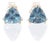 Aquamarine Stud Earrings, 14k Solid Gold, 5mm Trillion Cut March Birthstone, Pair For Sale