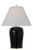 Traditional Thomas O'Brien by Visual Comfort Signature Opera 30" Table Lamp in Raven Black with Linen Shade For Sale - Image 3 of 3