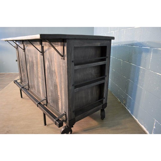 Crafters and Weavers Sawyer Parota Wood Kitchen Island For Sale In Chicago - Image 6 of 8