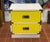 Mid-Century Modern 1970's Yellow and White Campaign Colormates Nightstand Attributed to Morris of California For Sale - Image 3 of 12