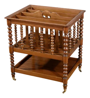 Napoleon III Sheet Music Magazine Rack in Mahogany