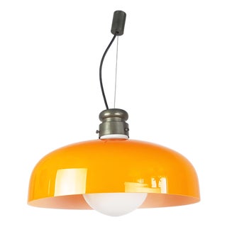 Orange Murano Glass Pendant Lamp by Alessandro Pianon for Vistosi, 1961 For Sale