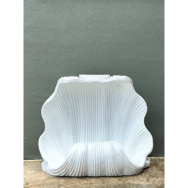 Vintage White Clam Shell Table Pedestals - Pair For Sale - Image 15 of 15