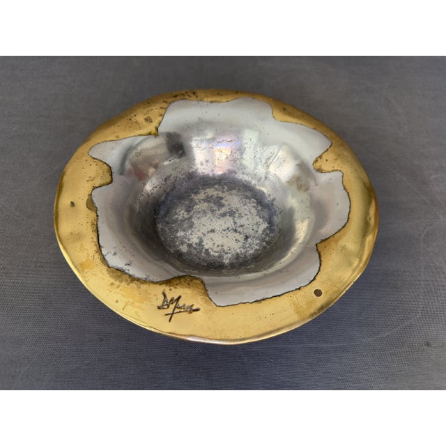 Vintage Fruit Bowl Sculpture in Bronze Aluminum by David Marshall, 1980 For Sale - Image 4 of 7