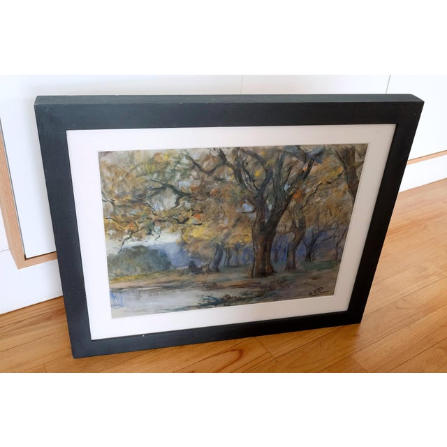 1920s Jean Villeri, Landscape Composition, 1920s, Watercolor, Framed For Sale - Image 5 of 6
