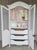 White White Armoire Cabinet, French Provencial, 1950's For Sale - Image 8 of 17