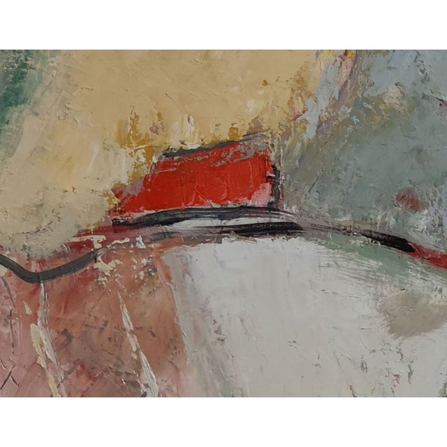 Avocado Les Lopins, Abstract Landscape, Contemporary, Framed by Sophie Dumont For Sale - Image 8 of 13