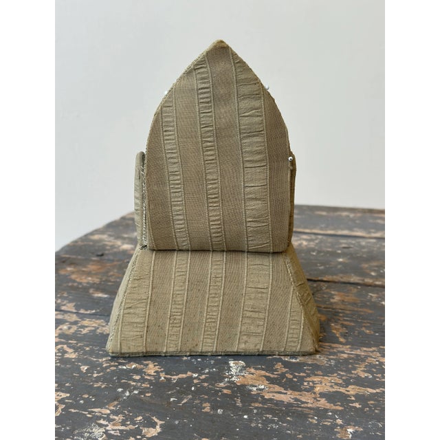 Vintage Miniature Pin Cushion Seersucker Chair With Hidden Storage, Circa 1920s-30s For Sale - Image 13 of 16