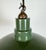 Mid-Century Modern Industrial British Green Enamel Factory Pendant Lamp, 1960s For Sale - Image 3 of 17