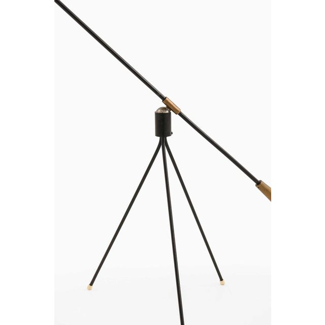 Floor Lamp in Brass and Lacquer by Gilbert Watrous for Bergboms, 1950s For Sale - Image 4 of 9