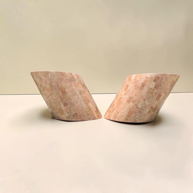 1980s Maitland-Smith Tessellated Stone Angular Pedestal For Sale In Miami - Image 6 of 6