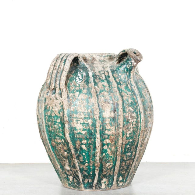 Rare 18th Century French Glazed Terracotta Cruche Du Quercy or Walnut Oil Jug For Sale In Birmingham - Image 6 of 12